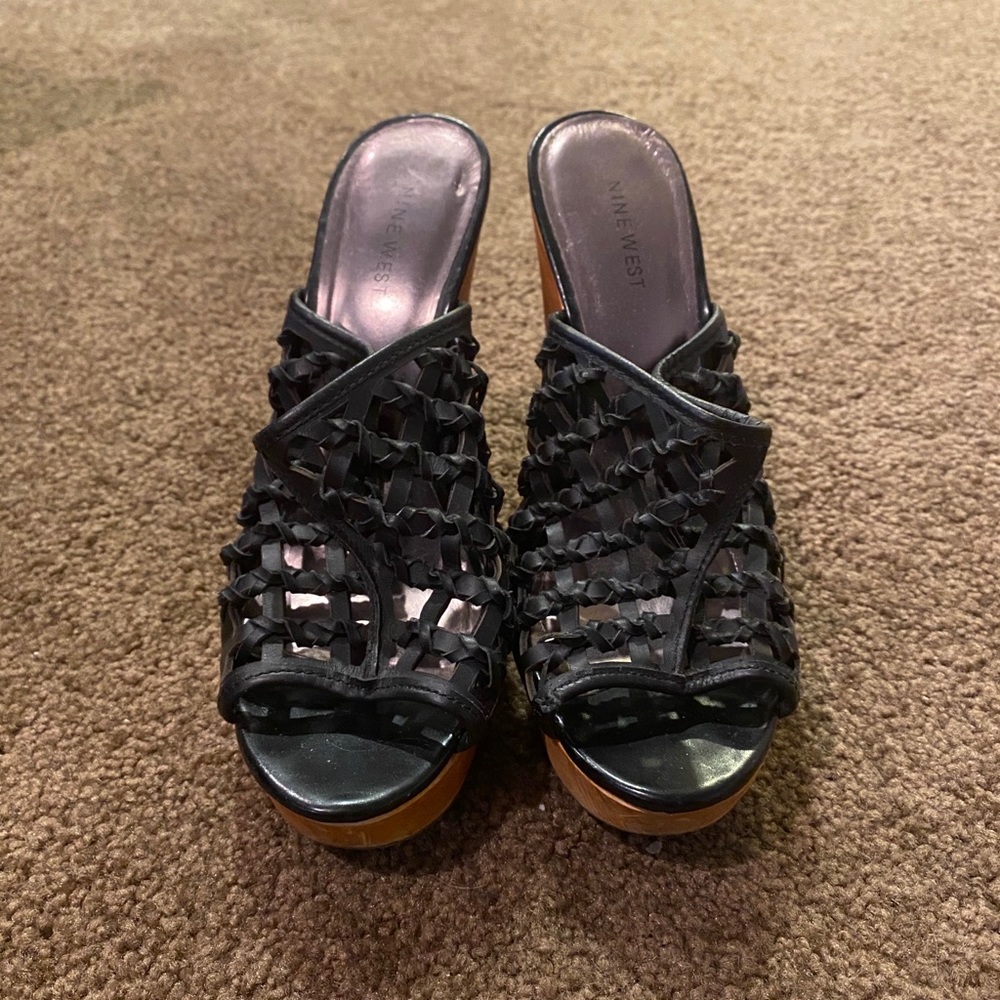High heel slip ons
